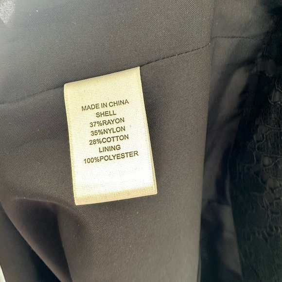 Cece|Womens|A-Line Skirt|Size 0|Black|Full Lace|Knee Length|Mid Rise|Lined - Picture 14 of 15